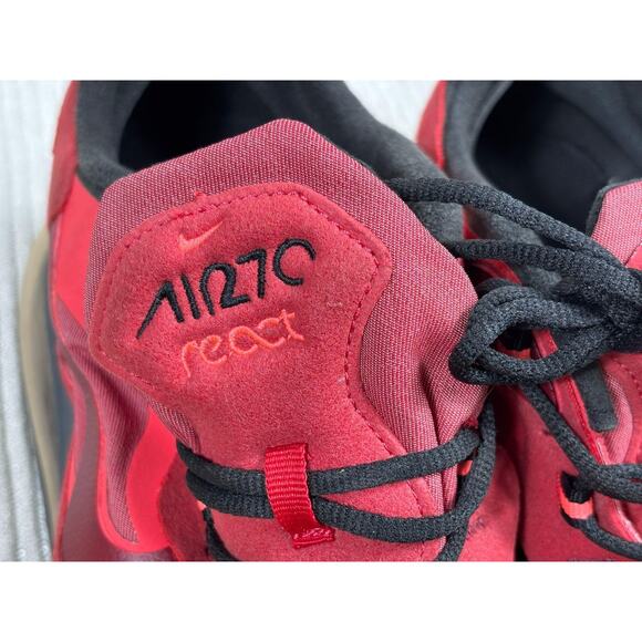 Nike Air Max 270 React Shoes Mens Size 15 Red Black Running Sneakers CJ3866-600 - Picture 6 of 9